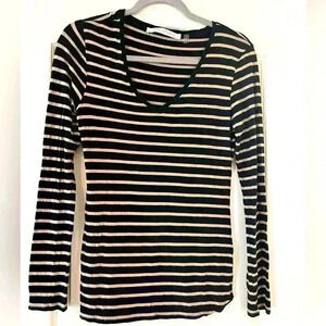 Max Studio Long Sleeve Casual Striped Shirt Women’s size Small